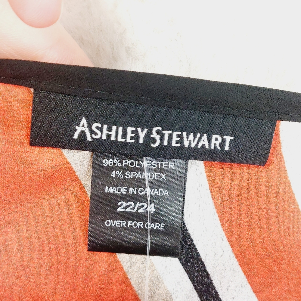 Ashley Stewart Multicolor Geometric Blouse - Picture 6 of 9
